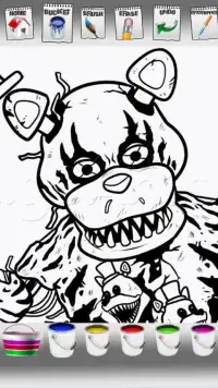 Five nights coloring book game Screen Shot 0