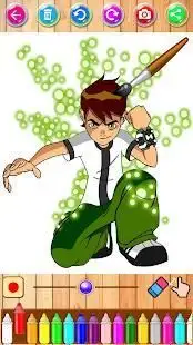 coloring ben 10 omnitrix ultimate alien omniverse Screen Shot 1