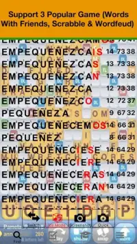 Español WWF Scrabble Wordfeud Cheat Screen Shot 9