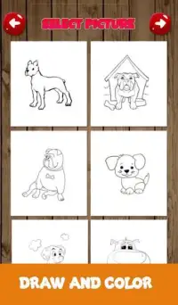 Puppy dog coloring - Cute puppies draw & paint Screen Shot 3