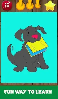 Puppy dog coloring - Cute puppies draw & paint Screen Shot 0
