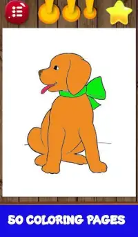 Puppy dog coloring - Cute puppies draw & paint Screen Shot 1