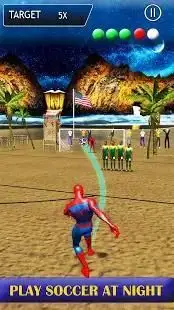Superhero Beach Soccer : Real Football Game 2018 Screen Shot 1