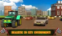 Tractor Racing With Cars Screen Shot 2