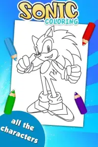 Sonic Hero Coloring Game Screen Shot 1