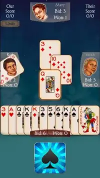 Spades Classic Plus : Free Offline Card Game Screen Shot 2