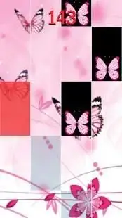 Pink Butterfly Piano Tiles 2018 Screen Shot 2