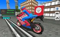 Super Hero Stunt Bike - Spider Hero Pizza Delivery Screen Shot 6