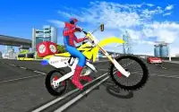 Super Hero Stunt Bike - Spider Hero Pizza Delivery Screen Shot 1