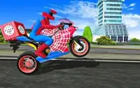 Super Hero Stunt Bike - Spider Hero Pizza Delivery Screen Shot 5