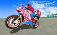 Super Hero Stunt Bike - Spider Hero Pizza Delivery Screen Shot 2