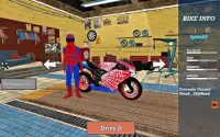 Super Hero Stunt Bike - Spider Hero Pizza Delivery Screen Shot 7