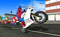 Super Hero Stunt Bike - Spider Hero Pizza Delivery Screen Shot 4