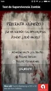 Test de Supervivencia Zombie Screen Shot 1