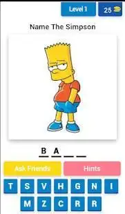 Guess The Simpsons Quiz Screen Shot 14