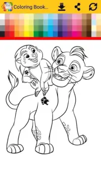 Coloring Book The Lion Screen Shot 0