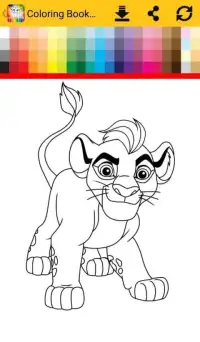 Coloring Book The Lion Screen Shot 2