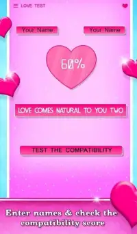 Valentine Love Compatibility Test Screen Shot 3