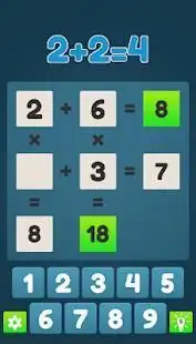 2+2=4. Free math puzzle game Screen Shot 1