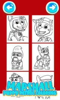 Marshall Puppy Patrol Coloring - Paw Dogs Pictures Screen Shot 4
