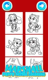 Marshall Puppy Patrol Coloring - Paw Dogs Pictures Screen Shot 3