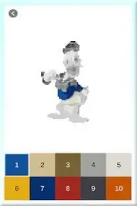 Color by number Mickey Mouse Pixel art Screen Shot 1