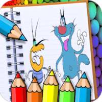 Learn to color Oggy