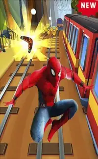 Subway avengers Infinity jump: spiderman & ironman Screen Shot 1