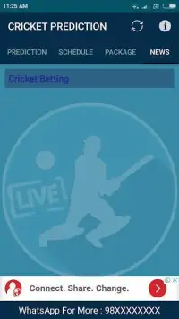 Cricket Prediction Screen Shot 1