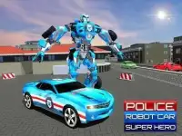 Police Car Robot Superhero Screen Shot 8