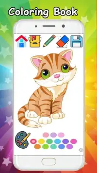 Kitty Cat Coloring Book - Coloring Cat kitty free. Screen Shot 1