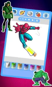 super heroes coloring Spider of Man fans Screen Shot 5