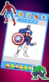 super heroes coloring Spider of Man fans Screen Shot 2