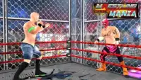 Wrestling Cage Mania - Free Wrestling Games : 2K18 Screen Shot 1