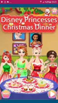 Disney Princesses Christmas Dinner Screen Shot 6