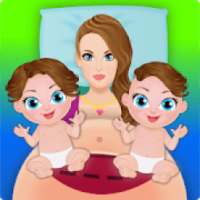 Twin Baby Caesarean Surgery Pregnant Mommy