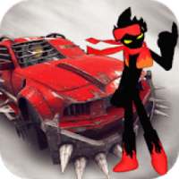 Stickman Zombie Destruction Roadkill Hero Car Game