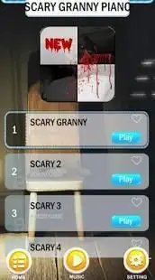 Scary Granny Horror Piano Tiles Screen Shot 3