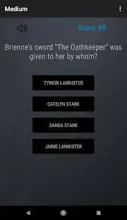 The Game Of Thrones Quiz Screen Shot 1