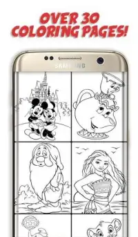 Color That Disney Cartoon - Free Coloring Book App Screen Shot 4