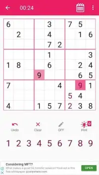 Sudoku Play Screen Shot 2