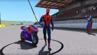 Super Hero Moto Bike Highway Racer 3d Racing Games Screen Shot 0