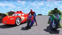 Super Hero Moto Bike Highway Racer 3d Racing Games Screen Shot 6