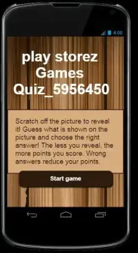 play storez Games Quiz Screen Shot 4