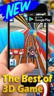 Captain Avengers: America Hero Run Bus Subway Rush Screen Shot 1