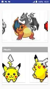 Color by Number Pokemon Pixel Art Screen Shot 7