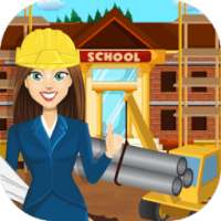 Build high school building - construction factory
