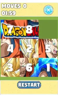 Puzzle for : Dragon Ball Z Sliding Puzzle Screen Shot 2