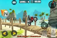 Beach MotorBike Stunt Trials - Free 3D Game 2018 Screen Shot 5