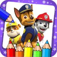 coloring Paww Patrol of puppy pals